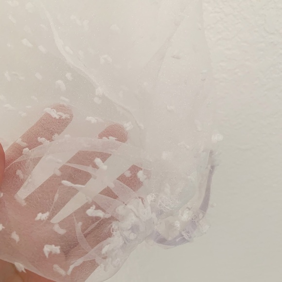 Polka Dot Mesh Top - Picture 8 of 9